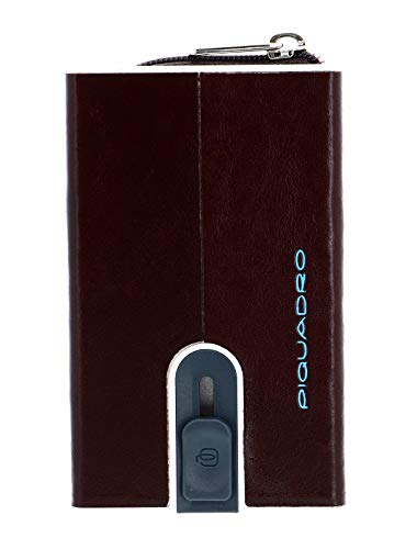 PIQUADRO Blue Square Compact Wallet Slider RFID Mogano