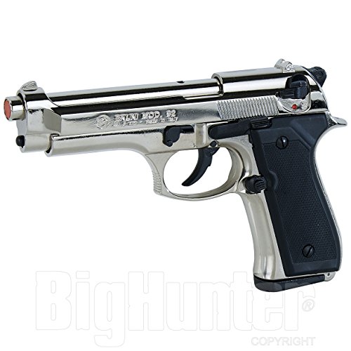 Pistola giocattolo a salve semiautomatical 92 98 nikel calibro 9mm scacciacani