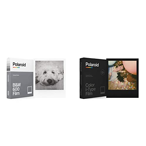 Polaroid - 6003 - Pellicola Istantanea Nero E Bianco Per 600 E I-Type & - 6019 - Pellicola istantanea colore per i-Type – Black Frame Edition