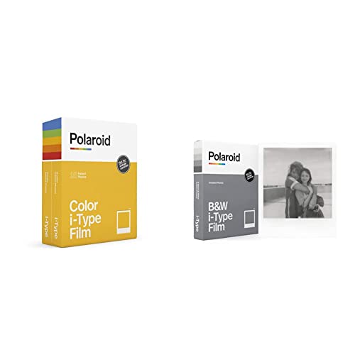 Polaroid Pellicola Istantanea Colore per i-Type - Confezione Doppia - 6009 & Pellicola Istantanea Bianco e Nero per i-Type - 6001