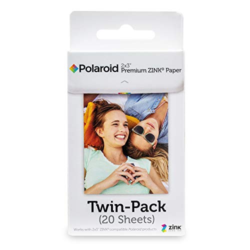 Polaroid Premium Zink Carta Fotografica Compatibile con Polaroid Zip, Snap, Snap Touch, Z2300, Mint Instant Camera, Mint Instant Printer, 20 Fogli, 5 x 7.6 cm