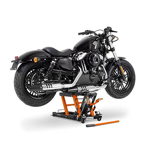 Ponte Sollevatore Cavalletto Alza Moto Lift Idraulico ConStands L nero-arancione compatibile con moto custom MuscleX CB58770