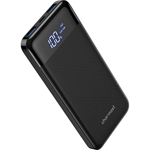 Power Bank 10400mAh, USB C Caricabatterie Portatile con LED Digitale Display Batteria Esterna Portatile con 2 ingressi e 3 uscite da 5V 3A per Huawei Xiaomi Smartphone.(Nero)