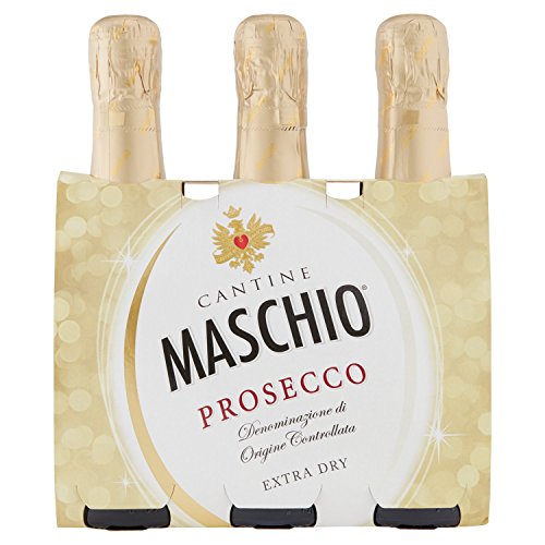 Prosecco DOC Extra Dry, Maschio - confezione da 3 x 200 ml