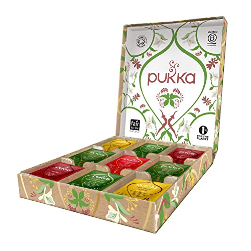 Pukka Herbs | Active Selection Box | Selezione di tè e tisane energizzanti biologiche | Idea Regalo | 45 filtri