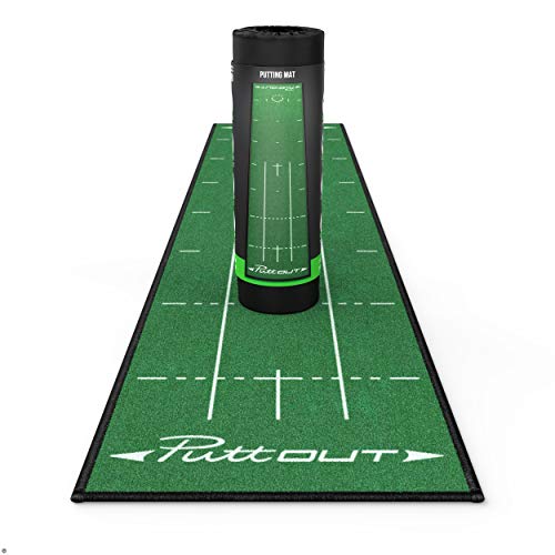 PuttOut, Tappetino Pro Golf Unisex adulto, Verde, 240 x 50 cm