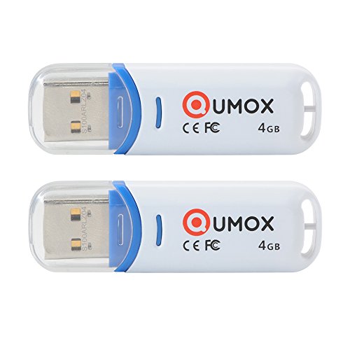 QUMOX 2X 4GB 4GB Pen Drive USB 2.0 Flash Stick Blu Bianco