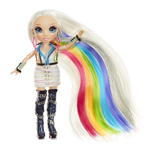 Rainbow High Hair Studio - Bambola Amaya Raine Esclusiva con capelli extra lunghi e colori lavabili 5 in 1