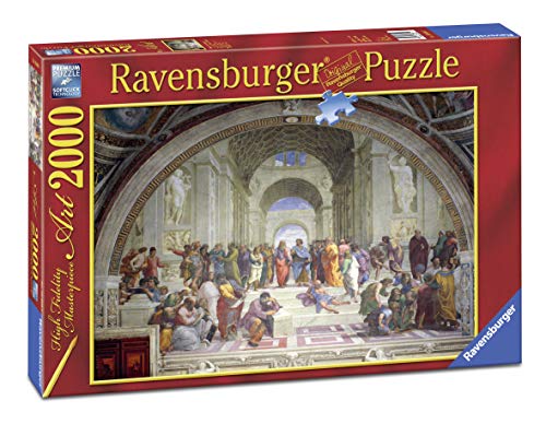 Ravensburger Puzzle 2000 Pezzi, Raffaello: Scuola di Atene, Collezione Arte, Jigsaw Puzzle per Adulti, Puzzles Ravensburger - Stampa di Alta Qualità, Dimensione Puzzle: 98x75cm