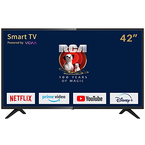 RCA iRV42H3 Smart TV 42 pollici (106 cm) Televisore con Netflix, Prime Video, Rakuten TV, DAZN, Disney+, Youtube, UVM, Wifi, Triple-Tuner DVB-T2   S2   C, Dolby Audio