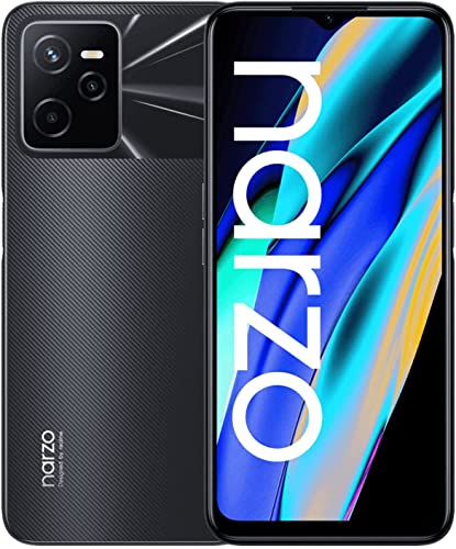 realme Narzo 50A Prime 4+64GB smartphone Display Full HD+ da 6,6  , Tripla fotocamera con AI da 50 MP, Batteria da 5.000 mAh, Potente processore Unisoc T612, Flash Black, caricabatteria non incluso