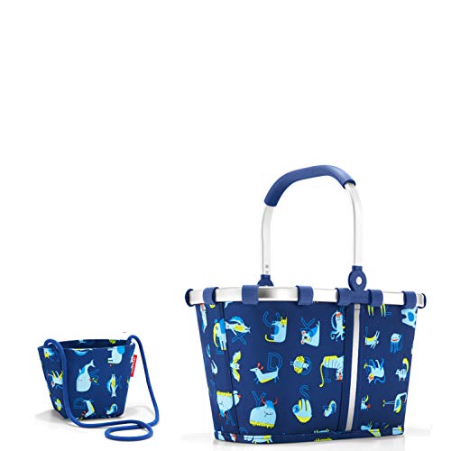 Reisenthel - Set di 2 sacchetti per la spesa per bambini, motivo: Cat s & Dog s (ABC Friends Blue)
