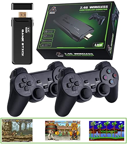 Retro Console Game Stick Wireless per Videogiochi Con 2 Controller Gamepad Joystick per PC TV 4K SD Con SD scheda integrata con tantissimi giochi Plug and Play