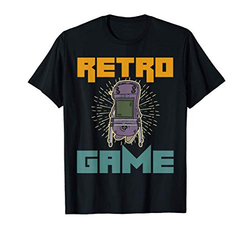 Retro Game Over Playing Controller Console Arcade Top Giochi Maglietta