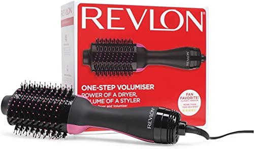 Revlon RVDR5222E3 Salon One-Step Hair Asciugacapelli e Volumizzante, 1100 W, Nero Rosa