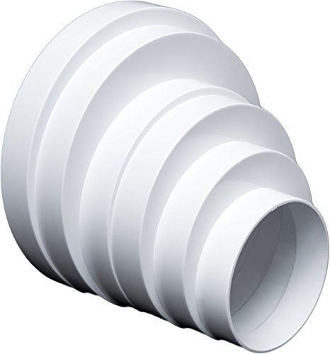 Riduttore universale per sistemi di ventilazione, ø 80 – 160 mm.Connettore di riduzione, tubo Ø 80 100 120 125 150 160 mm.Tubo tondo di ventilazione, condotto di ventilazione. RDRA.