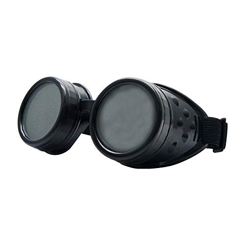 Riloer - Occhiali in stile steampunk, con fascia elastica, occhiali da saldatura, per uso industriale