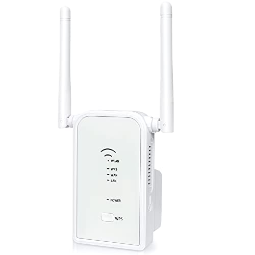 Ripetitore WiFi Range Extender WiFi Amplificatore 300Mbps 2.4G Segnale Wi-Fi Repeater WiFi Access Point WiFi con modalità Ripetitore Router AP ,Porta LAN WAN Ethernet ,2 Antenne Esterne,WPS
