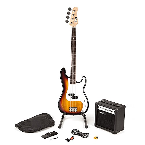 Rockjam RJBG01-SK-SB BASSATA FULL Size Bass Guitar Super Kit con am...
