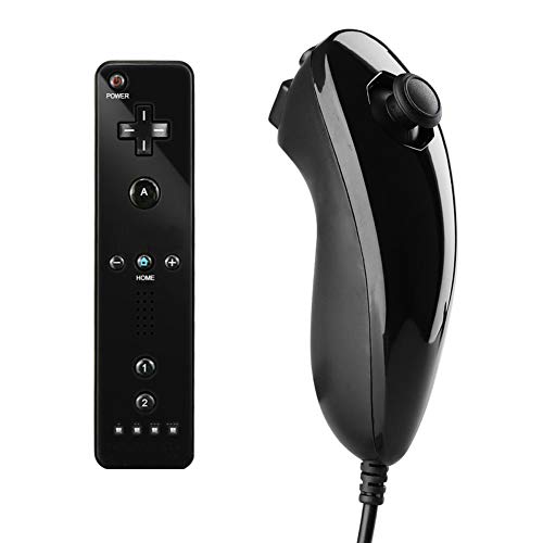Rongchuang Telecomando per Wii, Telecomando E Joystick Nunchuck Motion Plus Integrato per Giochi Classici Wii