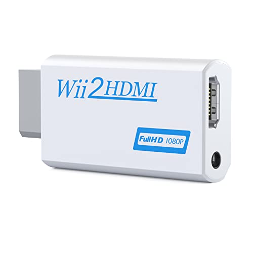 Rybozen - Convertitore da Wii a HDMI, adattatore 1080P 720P, uscita video audio adattatore HDMI connettore con jack audio da 3,5 mm e uscita HDMI, supporta tutte le modalità di visualizzazione Wii
