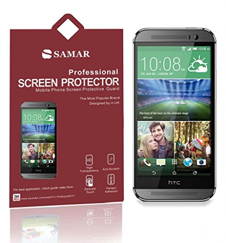 SAMAR  – Nuovo di Alta qualità HTC One M8 Pellicola Protettiva Opaca antiriflesso [Released 2014] 6 in Confezione – Include Panno di Pulizia in Microfibra