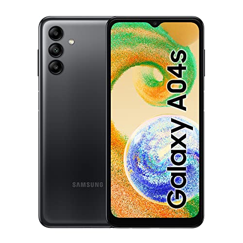 Samsung Galaxy A04s Smartphone Android 12, Display Infinity-V HD+ da 6.5’’, 3GB RAM e 32GB di Memoria Interna Espandibile, Batteria 5.000 mAh, Black [Versione Italiana]