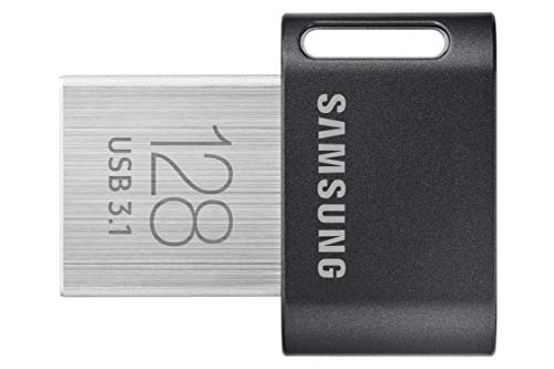 Samsung Memorie Fit Plus USB Flash Drive, USB 3.1, Type-A, Velocità di Lettura Fino a 400 MB s, 128 GB, Grigio Titanio (MUF-128AB)