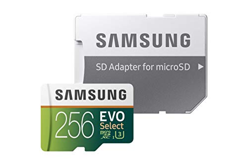 Samsung Memorie MB-ME256GA EVO Select Scheda microSD da 256 GB, UHS-I U3, Fino a 100MB s, con Adattatore SD