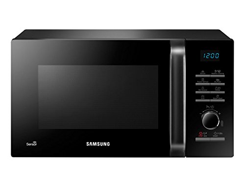 Samsung mg23h3125nk EC – Forno a microonde con grill, 23 L, Interno in Ceramica, display e sensore di umidità, 800W  1200 W, colore: nero