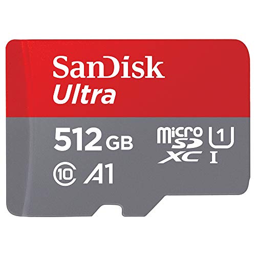 SanDisk 512 GB Ultra microSDXC UHS-I scheda, con adattatore SD, fino a 150 MB s, prestazioni dell app A1, Classe 10, U1