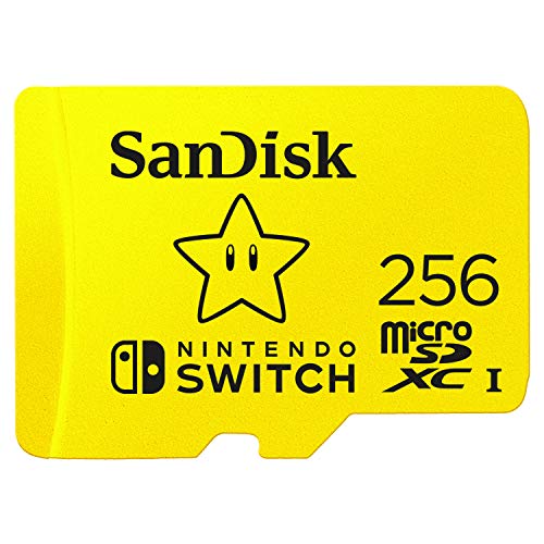 Sandisk Scheda Microsdxc Uhs-I Per Nintendo Switch 256Gb - Prodotto Con Licenza Nintendo, Giallo, ‎1.09 x 1.5 x 0.1 cm; 5.67 grammi
