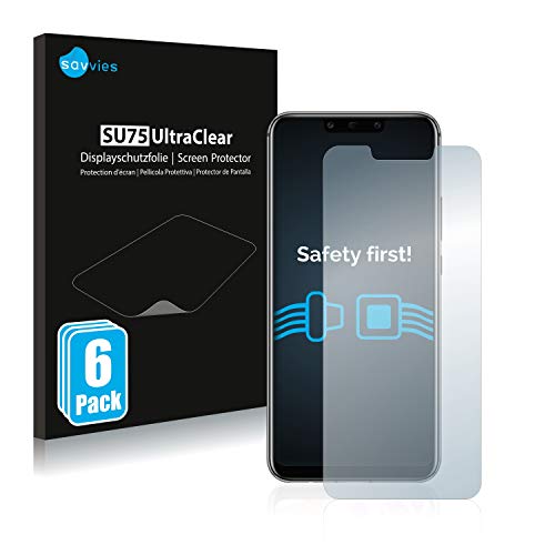 savvies 6-Pezzi Pellicola Protettiva Compatibile con Huawei Mate 20 Lite Protezione Schermo Trasparente