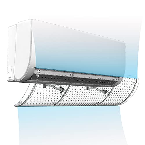seeYOLO Deflettore invisibile del condizionatore d aria ad alta trasparenza, deflettore generale del condizionatore d aria del parabrezza del condizionatore d aria trasparente anti-soffiaggio