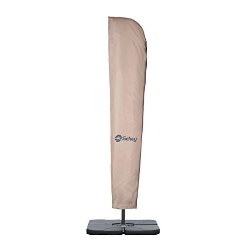 Sekey - Telo protettivo per ombrellone, 100% poliestere, Ø 300 cm, colore: Tortora