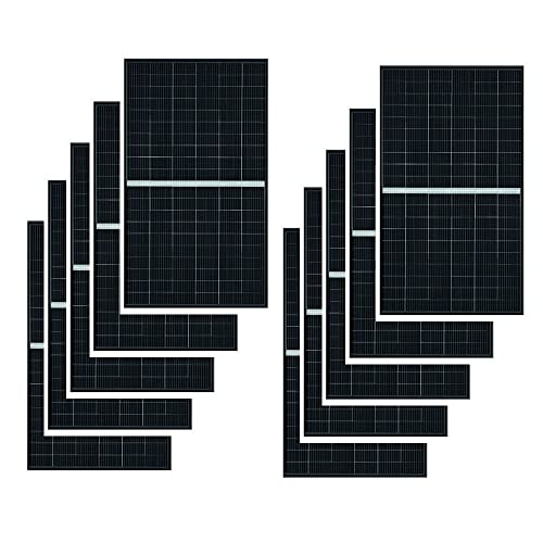Set 10 Pannelli Solari Fotovoltaico 375W 24V Tot. 3750W Monocristal...