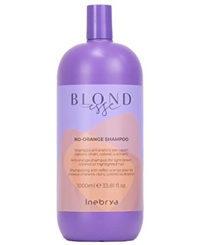 SHAMPOO ANTIARANCIO Ideale per tutti i capelli castano chiari, colorati o schiariti |No Orange BLONDESSE INEBRYA |1.000 ml
