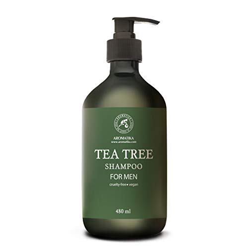Shampoo con Tea Tree Oil per Uomo 480 ml - Olio Essenziale di Alber...