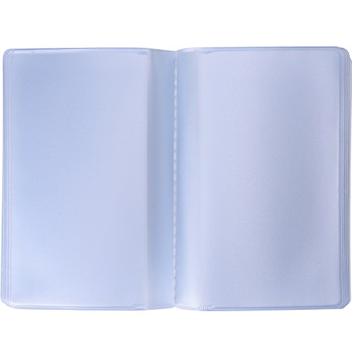 Shappy Porta carte di credito in plastica, 2 pezzi, con 10 pagine 20 slot e 10 pagine 10 fessure, trasparente, Trasparente, 9.5 x 6.5 cm, Portafoglio per carte