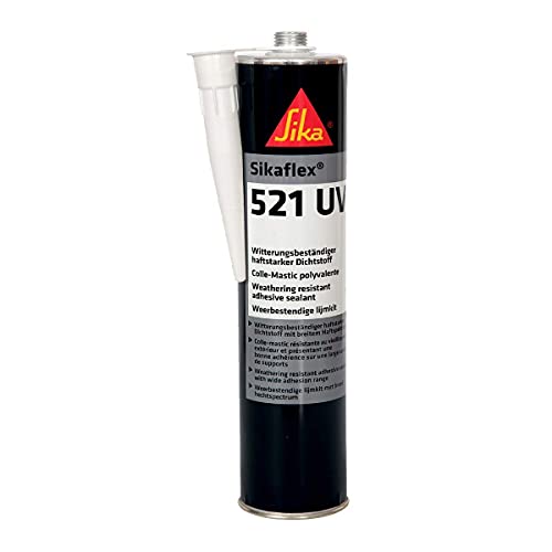 Sika - Sikaflex 521 UV, Nero - Sigillante resistente agli agenti atmosferici - Per interno ed esterni - Privo di isocianati - 300ml