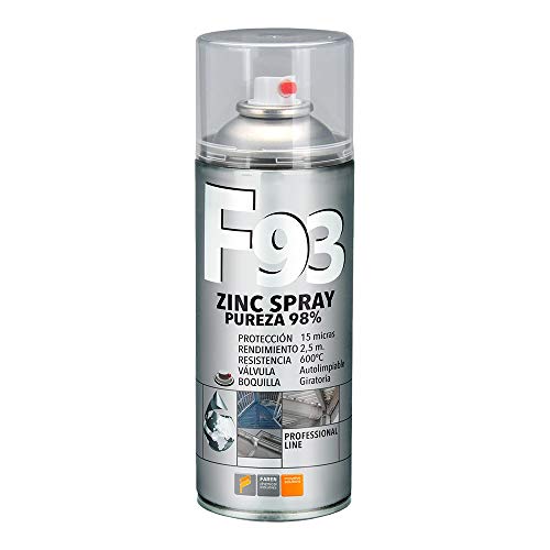 Smalto Spray Zinco 98%  F93  Professionale. Zincante A Freddo, Anticorrosivo, Antiruggine. Particolarmente Adatto Per Il Ritocco Di Parti Saldate E Ossidate.