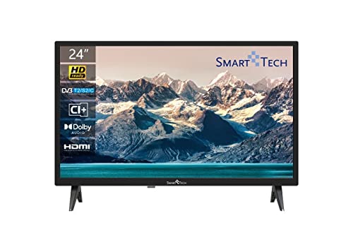 SMART TECH 24HN10T2 - Televisore 24 Pollici HD LED DVB-T2   S2 colore Nero