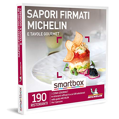 Smartbox - Cofanetto regalo Sapori firmati MICHELIN e tavole gourmet - Idea regalo originale - 1 cena gourmet per 2 persone