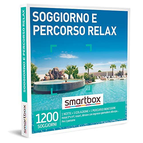 Smartbox - Cofanetto regalo Soggiorno e percorso relax - Idea regalo per la coppia - 1 notte con colazione ed esperienza wellness per 2 persone