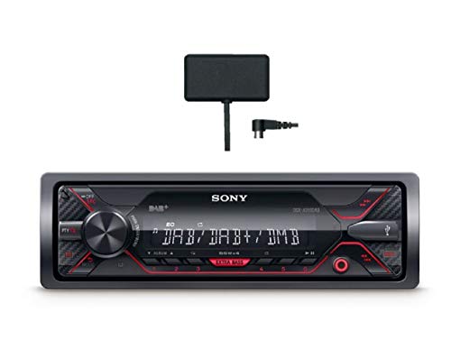 Sony DSX-A310KIT Autoradio con Ricezione DAB DAB+ FM ed Antenna DAB inclusa, AUX e USB per iPhone e iPod, Android Music Playback, potenza 4x55 W, File FLAC