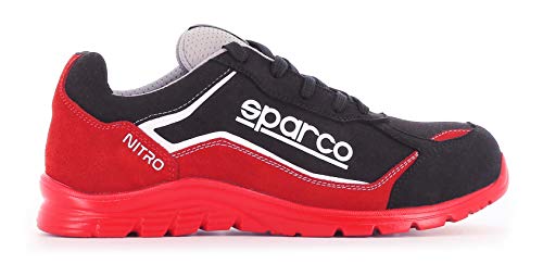 Sparco Scarpe Antinfortunistici Da Lavoro, Multicolore (Rosso   Nero), 41 EU, 1 Pezzo