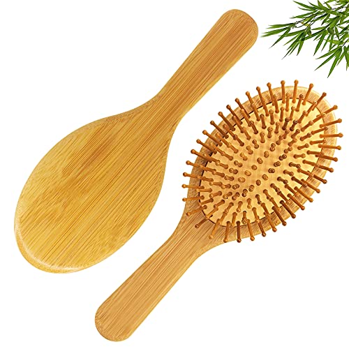 Spazzola per capelli in bambù naturale Massaggio Spazzola per cape...