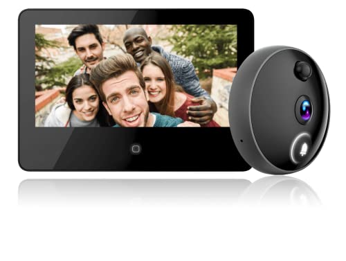 Spioncino Digitale Eques Veiu Pro S31 con display 5,5 pollici e telecamera da 2 Megapixel Full HD con angolo di visione 180° Wifi colore Argento