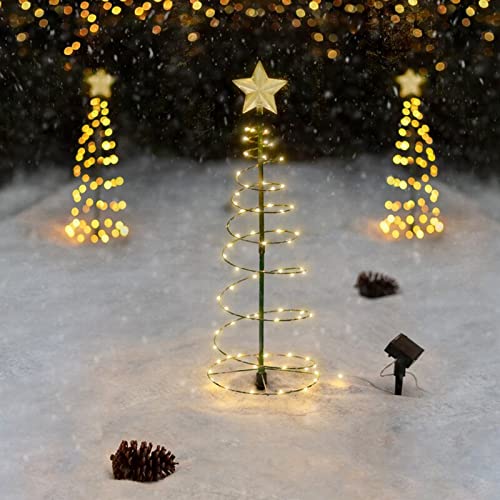 Spirale albero di Natale luce resistente alle intemperie LED string...