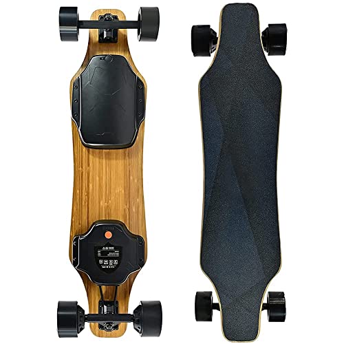 SPLD Skateboard elettrico con telecomando senza fili, 450 W, doppio motore, 42 Km H, portata 25 Km, carico massimo 100 kg, Longboard elettrico per adulti e bambini
